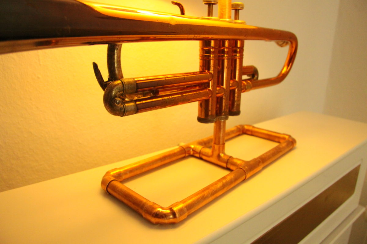 Trompete Lampe Kupfer Vintage #013