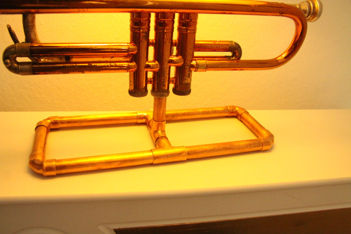 Trompete Lampe Kupfer Vintage #013