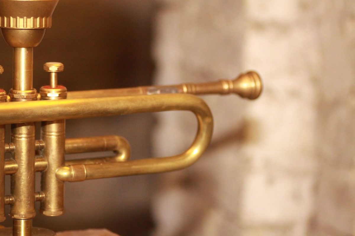 Handgefertigte Trompetenlampe Vintage Retro Einzelstück Trompete