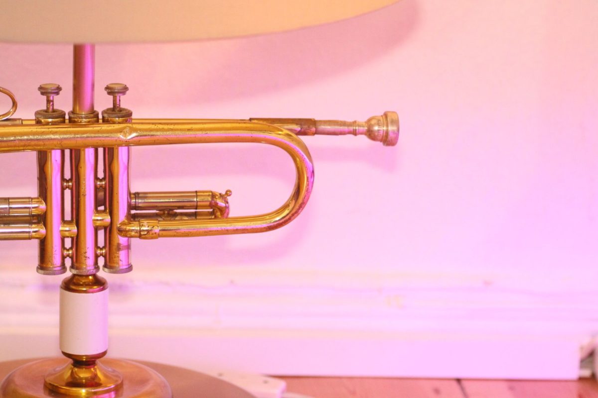 Trompetenlampe Stehlampe Vintage Retro Einzelstück Trompete