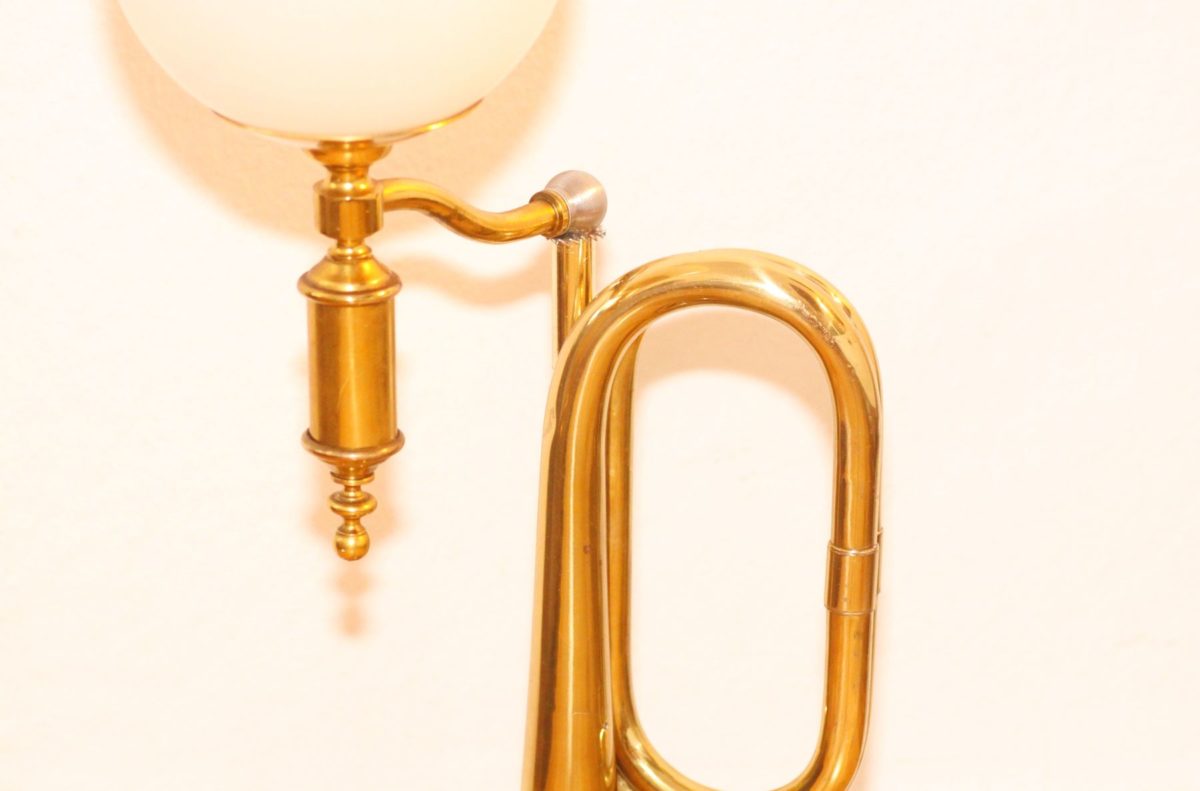 Trumpet lamp horn lamp glass shade tree disc