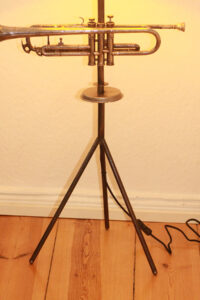 Trompetenlampe Loft Lampe Stehlampe Stahlrohre 129cm 31B