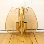 Wandlampe Messing Glas Wandhalterung fehlt an Bastler