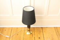 Stehleuchte Stehlampe Keramik Gold Schwarz 52cm 80er J Retro