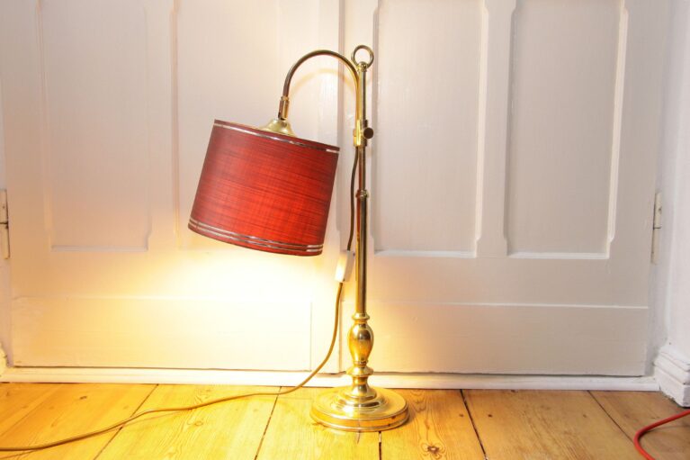 Tischlampe Tischleuchte Messing Höhenverstellbar 80er J
