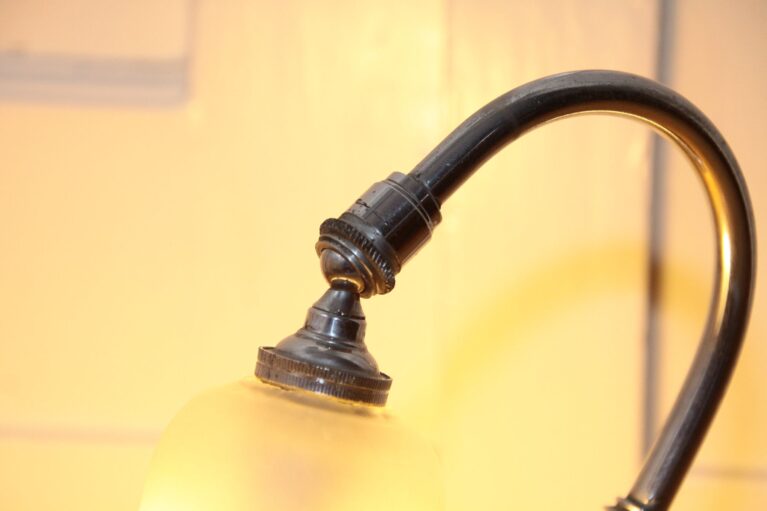 Schreibtischlampe Tischlampe Silber Industriedesign 60-70er Jahre