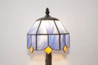 Tischleuchte Tischlampe Tiffany Messing Massiv Vintage Retro