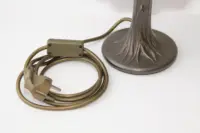 Tischleuchte Tischlampe Tiffany Messing Massiv Vintage Retro