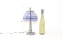 Tischleuchte Tischlampe Tiffany Messing Massiv Vintage Retro