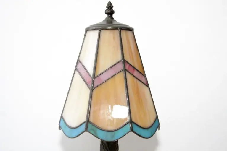Tischleuchte Tischlampe Tiffany Messing Massiv Vintage Antik