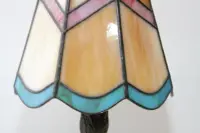 Tischleuchte Tischlampe Tiffany Messing Massiv Vintage Antik