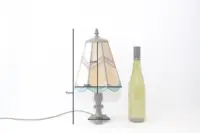 Tischleuchte Tischlampe Tiffany Messing Massiv Vintage Antik