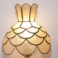 Tischleuchte Tischlampe Tiffany Messing 70er Vintage Retro