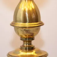 Tischleuchte Tischlampe Tiffany Messing 70er Vintage Retro