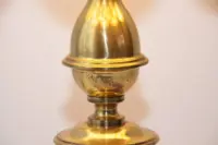 Tischleuchte Tischlampe Tiffany Messing 70er Vintage Retro