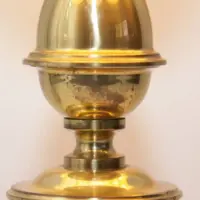 Tischleuchte Tischlampe Tiffany Messing 70er Vintage Retro