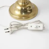 Tischleuchte Tischlampe Tiffany Messing 70er Vintage Retro