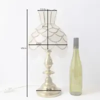Tischleuchte Tischlampe Tiffany Messing 70er Vintage Retro