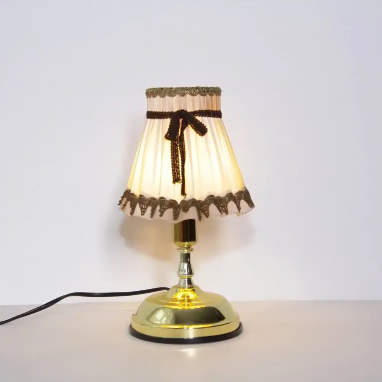 Lampe Tischleuchte Touch Funktion Retro Lampenschirm