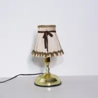 Lampe Tischleuchte Touch Funktion Retro Lampenschirm