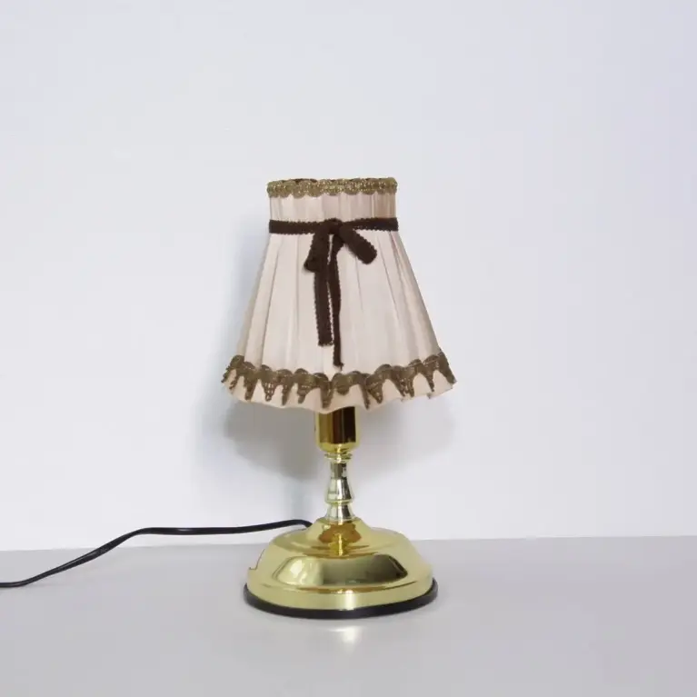 Lampe Tischleuchte Touch Funktion Retro Lampenschirm