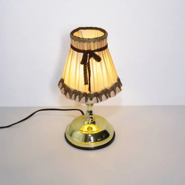 Lampe Tischleuchte Touch Funktion Retro Lampenschirm