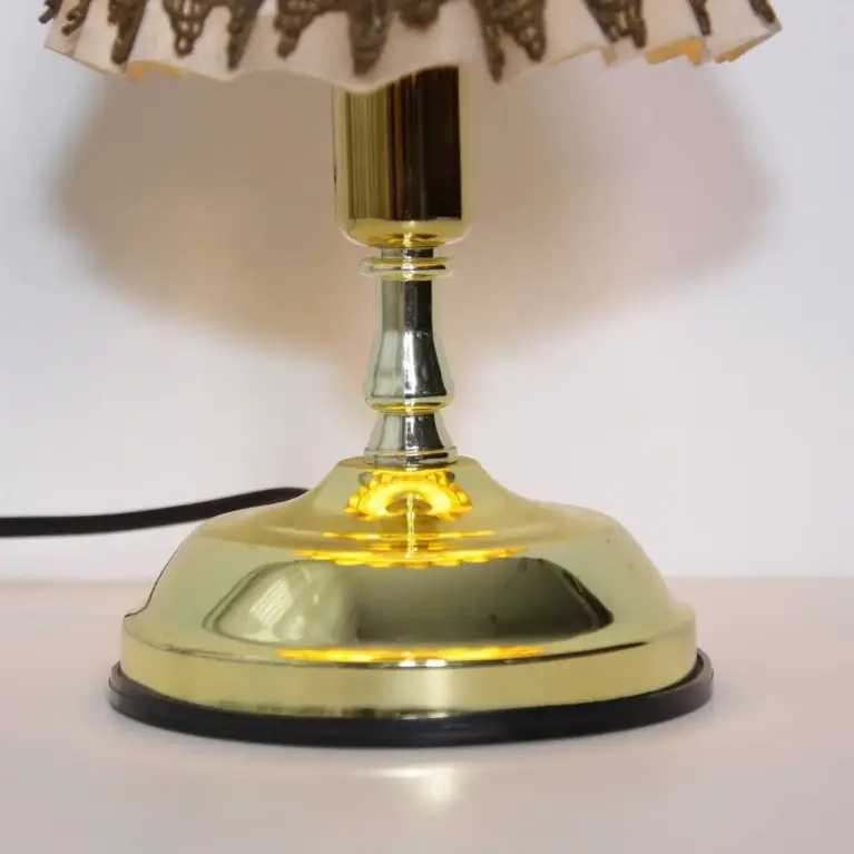 Lampe Tischleuchte Touch Funktion Retro Lampenschirm