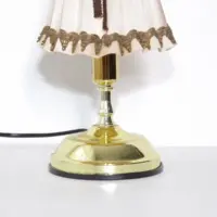 Lampe Tischleuchte Touch Funktion Retro Lampenschirm