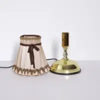 Lampe Tischleuchte Touch Funktion Retro Lampenschirm