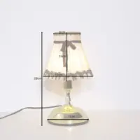 Lampe Tischleuchte Touch Funktion Retro Lampenschirm