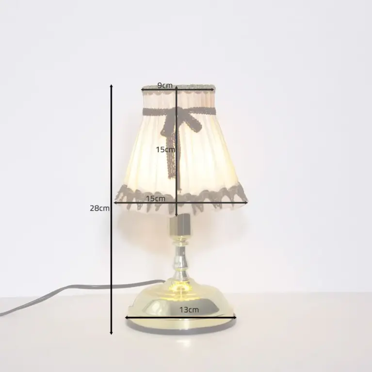 Lampe Tischleuchte Touch Funktion Retro Lampenschirm