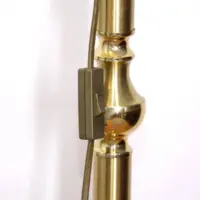 Stehlampe Messing Gold Beige Fransen 80er J Vintage