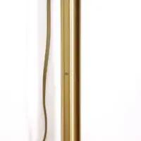 Stehlampe Messing Gold Beige Fransen 80er J Vintage