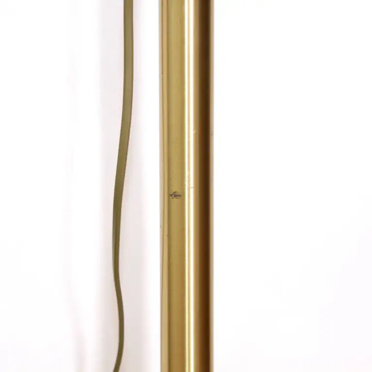 Stehlampe Messing Gold Beige Fransen 80er J Vintage
