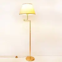 Stehlampe Messing Gold Beige 138cm 80er J Vintage
