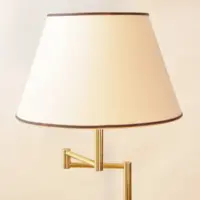 Stehlampe Messing Gold Beige 138cm 80er J Vintage