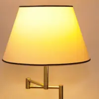 Stehlampe Messing Gold Beige 138cm 80er J Vintage