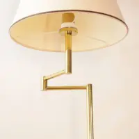 Stehlampe Messing Gold Beige 138cm 80er J Vintage