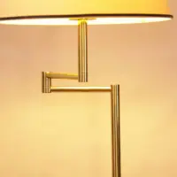 Stehlampe Messing Gold Beige 138cm 80er J Vintage