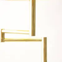 Stehlampe Messing Gold Beige 138cm 80er J Vintage