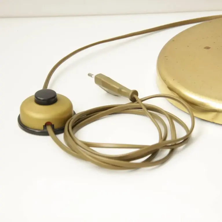 Stehlampe Messing Gold Beige 138cm 80er J Vintage