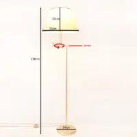 Stehlampe Messing Gold Beige 138cm 80er J Vintage
