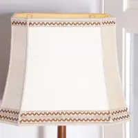 Stehlampe Holz Messing Beige Braun 145cm 70er J Retro Vintage