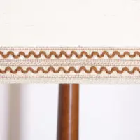 Stehlampe Holz Messing Beige Braun 145cm 70er J Retro Vintage
