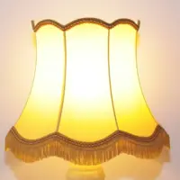 Tischlampe Naturstein Messing Kunstleder Fransen 67cm 1970er J Vintage