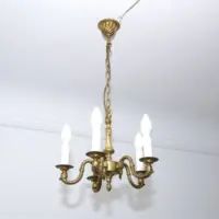 Kronleuchter Deckenlampe Messing Massiv 70er J Vintage Retro