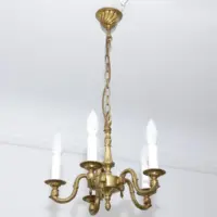 Kronleuchter Deckenlampe Messing Massiv 70er J Vintage Retro