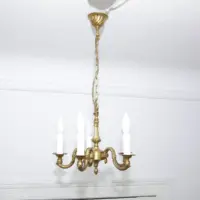 Kronleuchter Deckenlampe Messing Massiv 70er J Vintage Retro