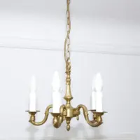 Kronleuchter Deckenlampe Messing Massiv 70er J Vintage Retro