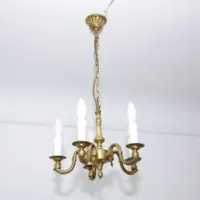 Kronleuchter Deckenlampe Messing Massiv 70er J Vintage Retro